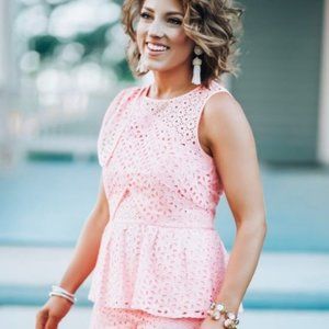 NWT Lilly Pulitzer Diara pink top sz 10